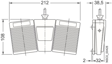 Siemens 3SE39345CB20 Pedaltaster 2W 
