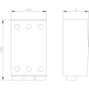 Siemens 3RV29155B 3Ph.-Einspeiseklemme 