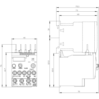 Siemens 3RU21161JB0 Überlastrelais S00 
