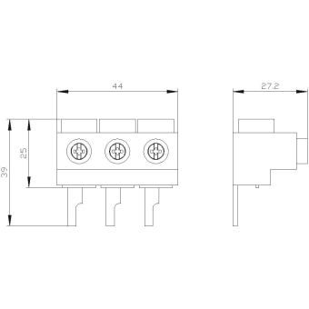 Siemens 3RV19155A 3Ph.-Einspeiseklemme 