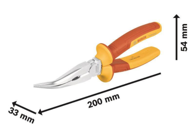 Bosch VDE Spitzzange gebogen  1600A02NE4 