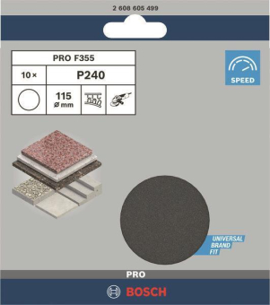 Bosch 10Schleifblatt Papier   2608605499 