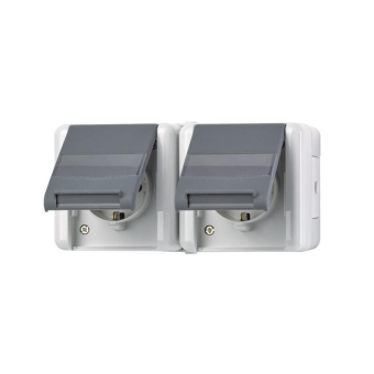 Jung SCHUKO  2fach-Steckd.m.NA 8220NAWTS 