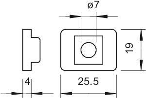 OBO 2033 D 25x19 Distanzstück 