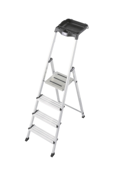 KRAU SECURY Alu-Leiter 4 Stufen   126528 