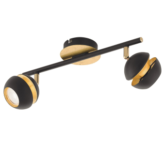 EGLO Spot/2 GU10 Schwarz/Gold      95483 