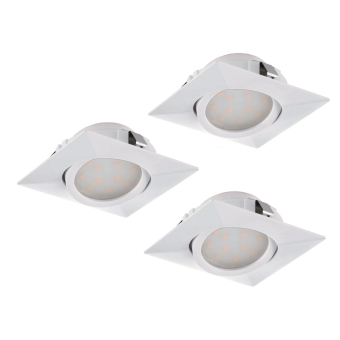 EGLO SET 3xLED-Einbauspot 84x84    95844 