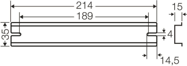 Hensel Tragschiene 214mm f.DK DK TS 50 Q 