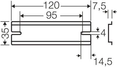 Hensel Tragschiene 120mm f.DK DK TS 16 Q 
