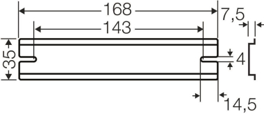 Hensel Tragschiene 168mm f.DK DK TS 25 Q 