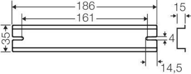 Hensel Tragschiene 186mm f.DK DK TS 35 Q 