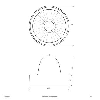 EVN Reflektor mit schwarzen  TS250960REF 