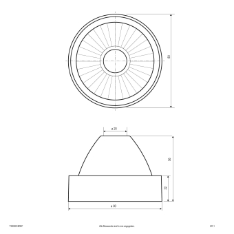 EVN Reflektor mit schwarzen  TS250918REF 