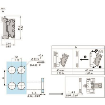 Schneider Hilfsschalterblock   ZB5AZ1035 