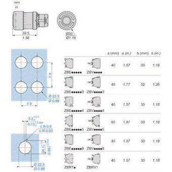 GS NOTAUS D=30,RT,ÜBERLIST.     ZB5AS834 
