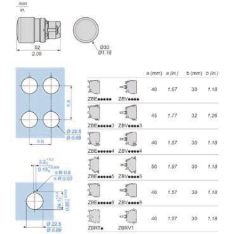 Schneider Leuchtdrucktaster,   ZB5AA68C0 