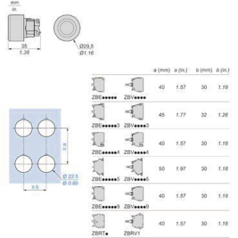 GS Drucktaster flach              ZB4BP5 
