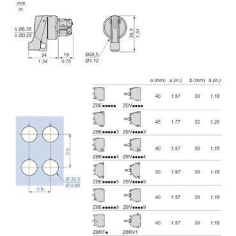 Schneider Frontelement schwarz  ZB4BJ294 