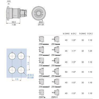GS NOT AUS TASTER, D=40 DREHEN ZB4BS8447 