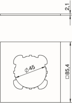 OBO T8NL P2 7035 Abdeckplatte 1xEKR 