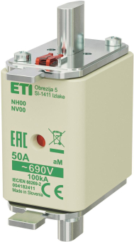 ETI NH00 aM KOMBI 690V 50A     004182411 