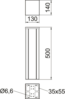 OBO ISSHS140500RW Instssäule Boden 