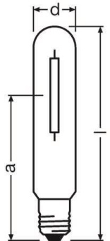 Osram PLANTASTAR 600W E40 Röhren klar 