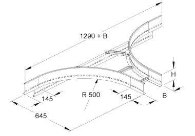 Niedax Anbau T-Stück      KLTA 100.503 F 