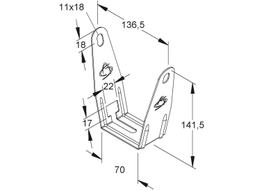 Niedax Deckenbügel              DBT 70 S 
