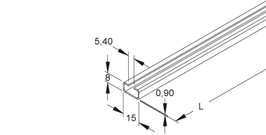 Niedax Zählerschiene C-Profil  2930/2 VO 