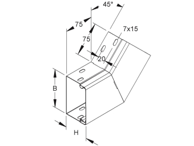 Niedax Flachwinkel 45°       LEWB 60.100 