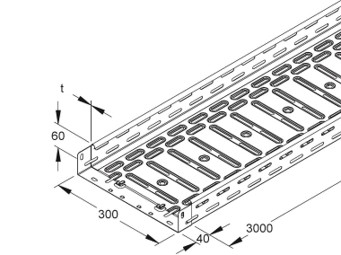 NIED Verzinkt Kabelbahn        RLV60.300 