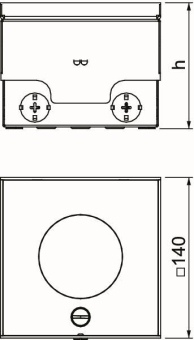 OBO UDHOME2 VT2 V Bodensteckdose m.Tubus 