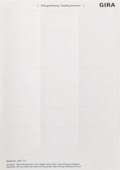 GIRA 2872112 Beschriftungsbögen 33,5x67 
