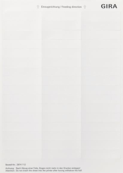 GIRA 2874112 Beschriftungsbögen 15,8x67 