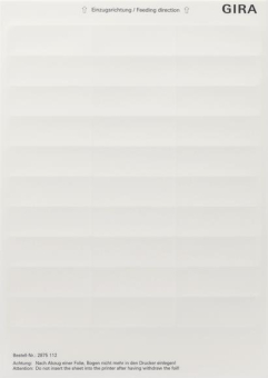 GIRA 2875112 Beschriftungsbögen 