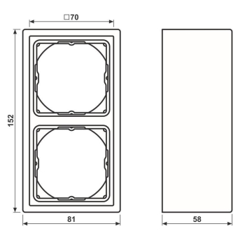 Jung Rahmen 2fach LS 990 28mm LS982HBFWW 