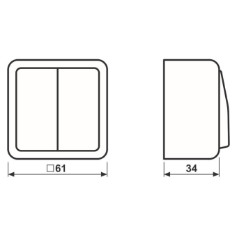 JG Wippschalter AP600             605AWW 
