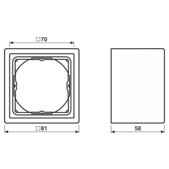 Jung Rahmen 1fach LS 990 28mm LS981HBFWW 