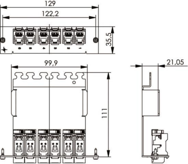 TEGA Modulträger 3He/7Te     J02021A0037 