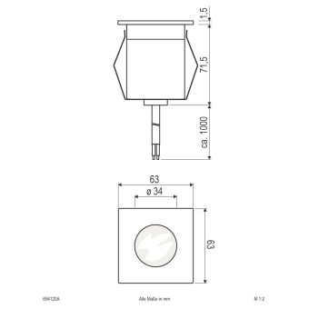 EVN LED Bodeneinbau Anthrazit sw 654120A 