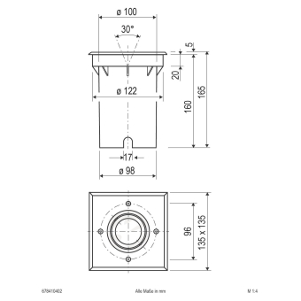 EVN LED Bodeneinbau -quad. -   678410402 