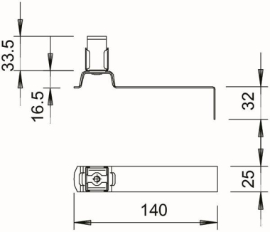 OBO 157 FX-AL Dachleitungshalter 