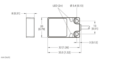 Turck Induktiver Sensor   BI8U-Q08-AP6X2 