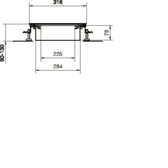 Hager Bodenkanal estrichbündig BKW300090 