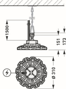 TRIL Hallenleuchten Ondo Linse   8427351 