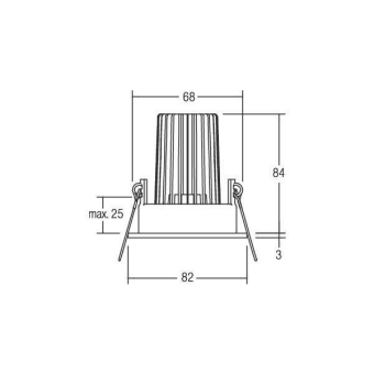 BRUM LED-Einbaustrahler 350mA,  12444073 