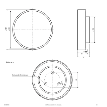 EVN LED Deckenanbau rd sw IP20 DUT300925 