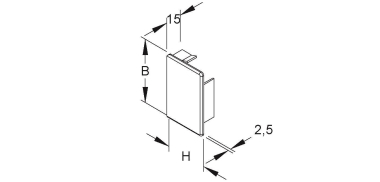 Kleinhuis Endstück 40x40 weiß    E4040.6 