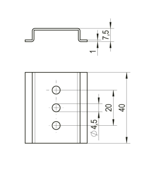 ALRE-IT Normschiene m.Bohrlöchern  JZ-13 
